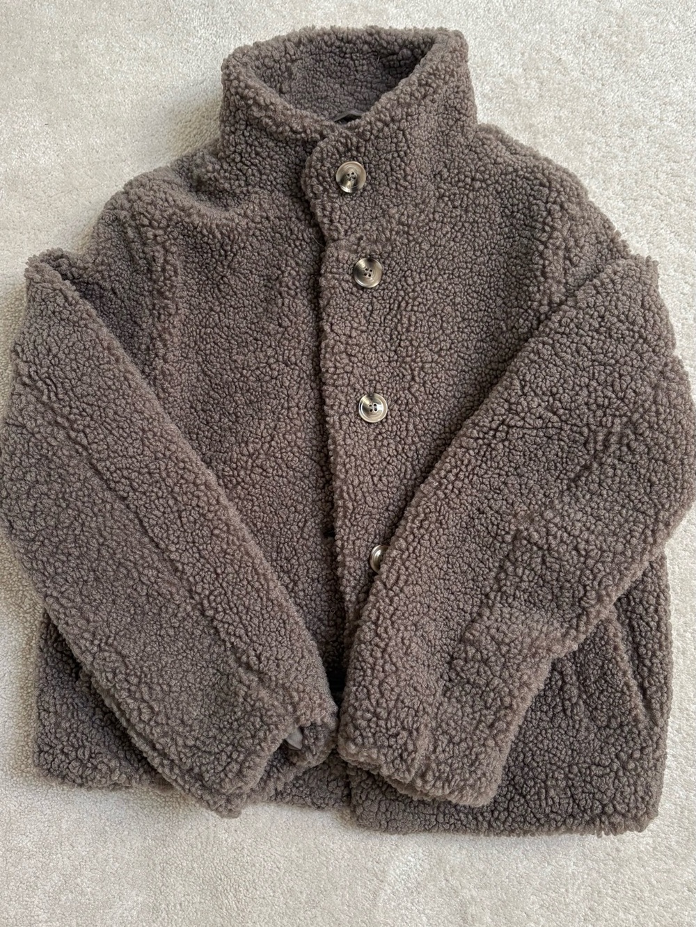 Cozy Women’s Sherpa Jacket in Brown